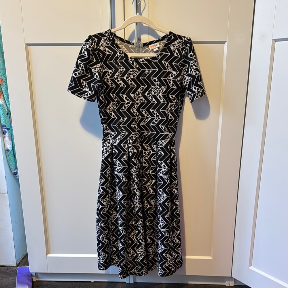 Black and White Patterned Dress